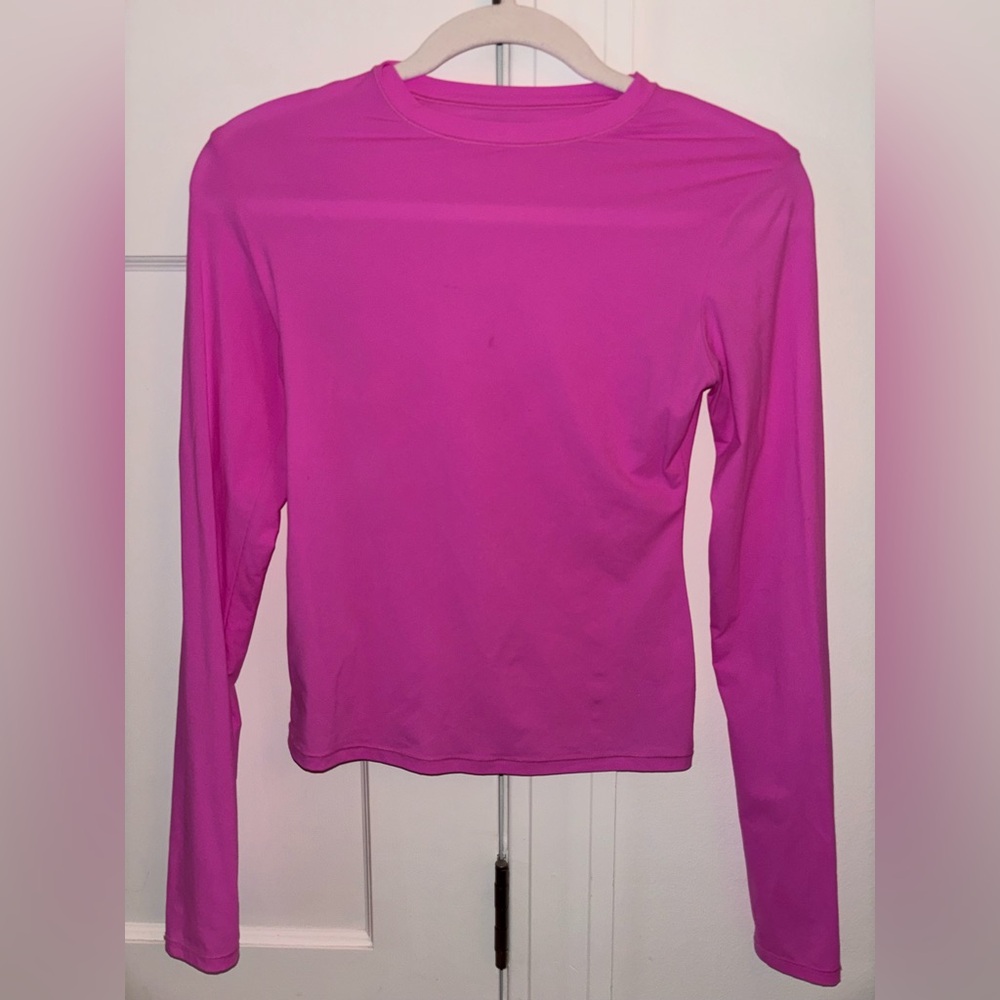 Skims Long Sleeve Fits Everybody Top / Pink / Small